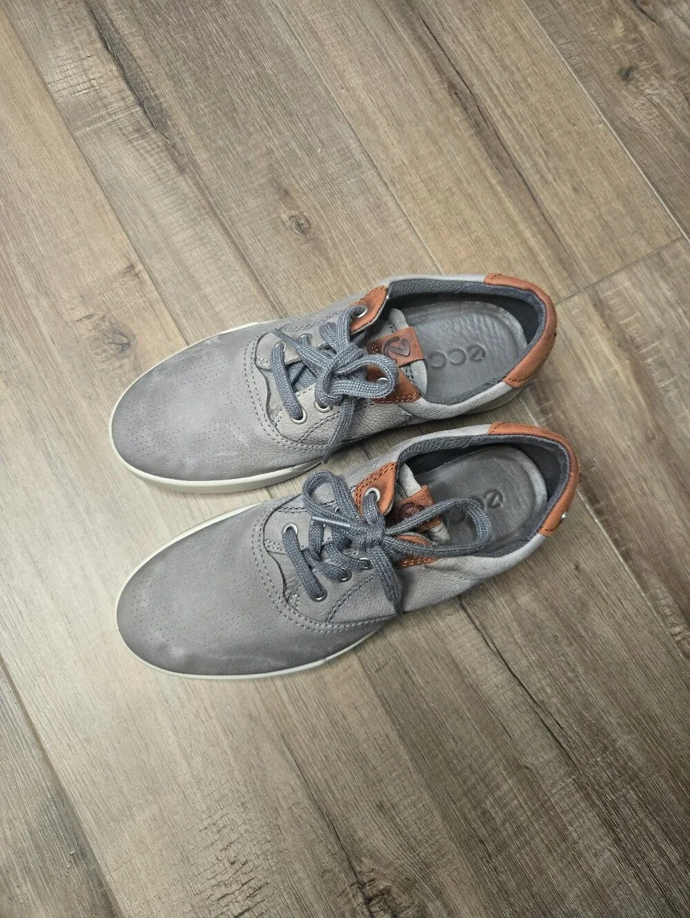 Mens Ecco gray brown sneakers size 39